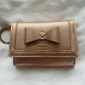 Kate Spade Rose Gold Mini Keyring Wallet, NWOT